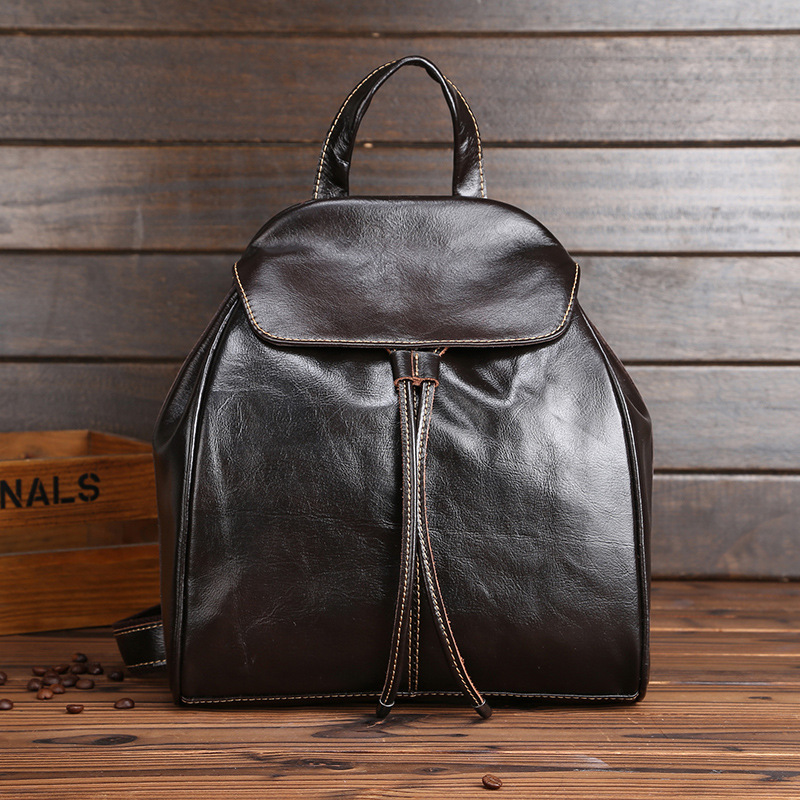 branded leather backpack for ladies