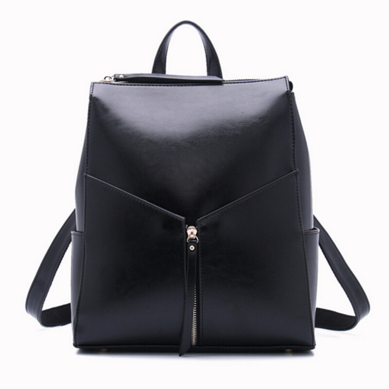 black leather office bag