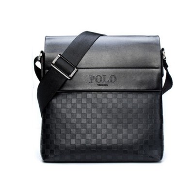 polo men's leather shoulder bag