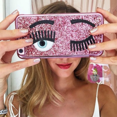 Brand Fashion Brand 3D big eye eyelashes Plating phone Case for iPhone 6 6s 7 8 plus 10 X cover