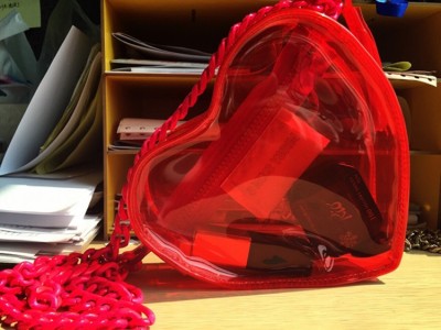 clear red bag