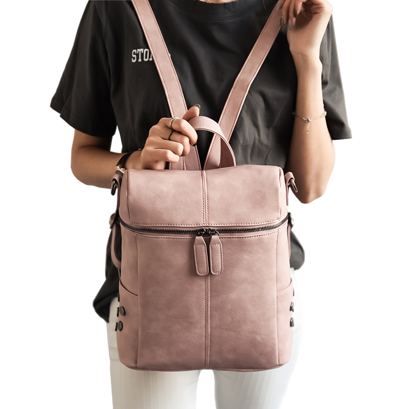 leather school bag for women