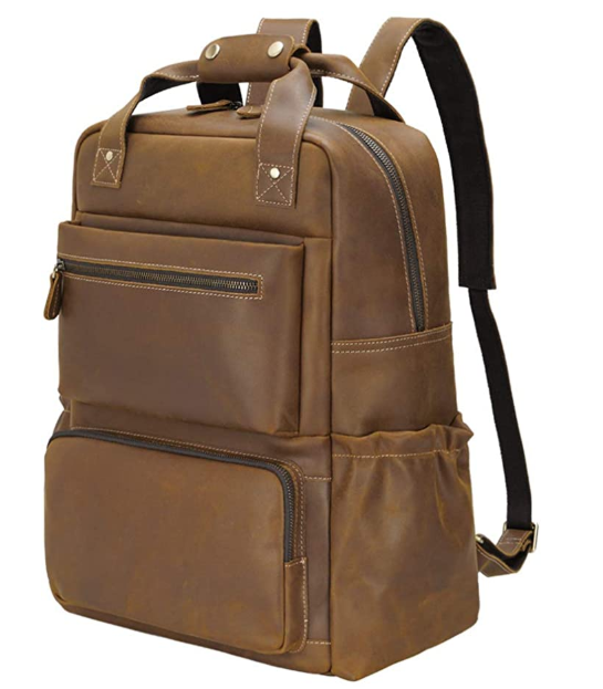 Original Brand Leather Backpack for Men 15.6
