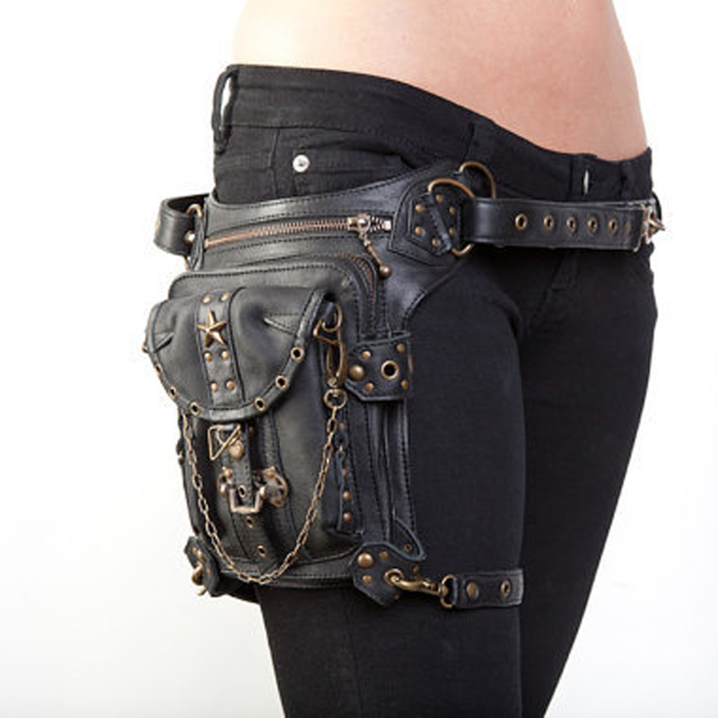  Genuine Leather Thigh Bag Waist Pack Thigh Drop Leg Bag Men  Women Handmade Hip Bag Leg Strap : Handmade Products