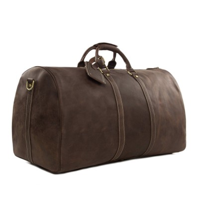 mens large leather duffle bag