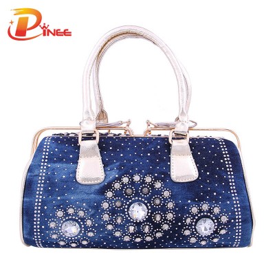 Rhinestone Handbags Designer Denim Handbags Women Leather Handbags ...