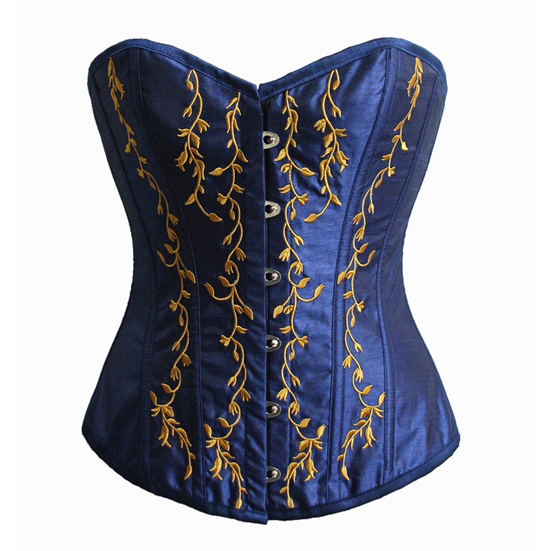 Womens Sexy Gothic Victorian Steampunk Corset Dress Leather Overbust ...