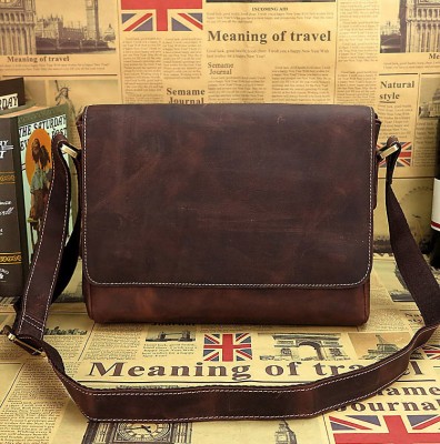 genuine leather messenger bag