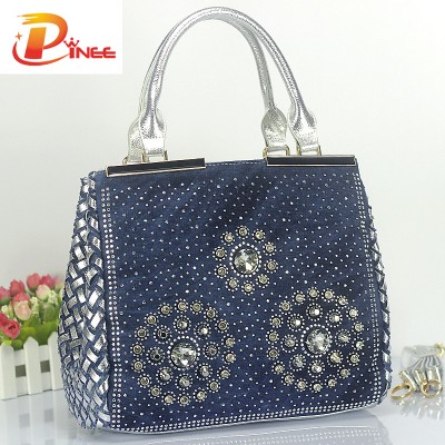 Rhinestone Handbags Designer Denim Handbags Fashion Women Handbags ...