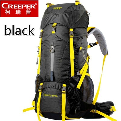 Creeper  Free Shipping 60+5L Professional Waterproof Rucksack Internal Frame Climbing Camping Hiking Backpack Mountaineering Bag