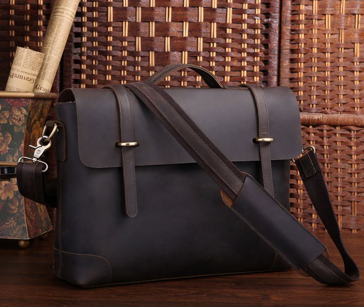 mens leather portfolio bag