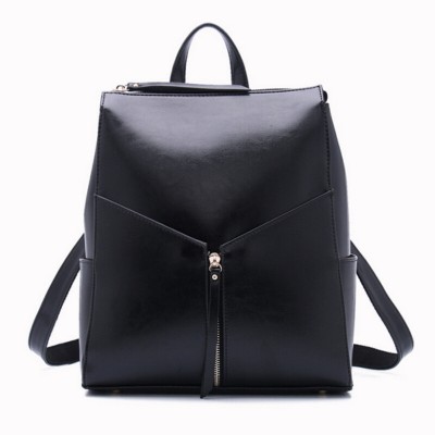 black leather backpack ladies